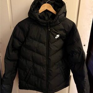 Nike Kids Black Hooded Puffer Jacket